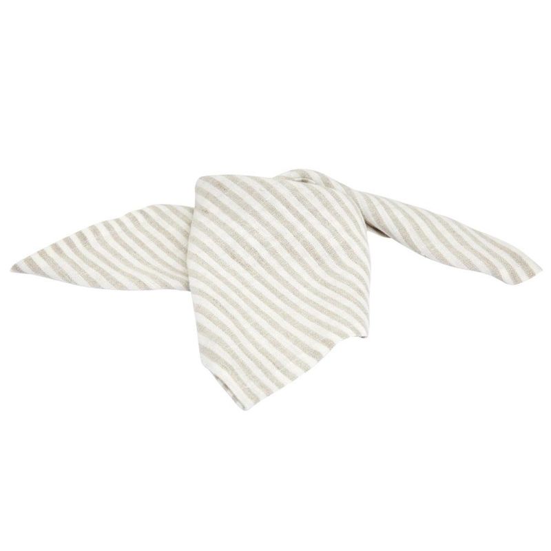 Rough Linen serviett hvit/lin stripet