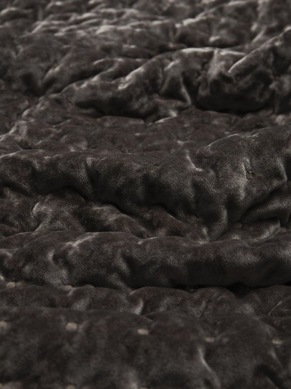 Cia velour sengeteppe brunt 180 x 260 cm
