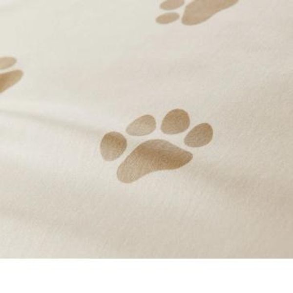 Elegante Paws satengsengesett beige, 100% bomull